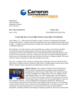 Leadership Key at Local High Schools, Especially at Graduation