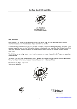 Set Top Box USER MANUAL