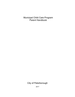 Child Care Program Parent Handbook - Plain Text