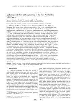 Asthenospheric flow and asymmetry of the East Pacific Rise, MELT