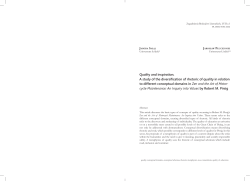 Quality and inspiration. A study of the diversification of rhetoric of