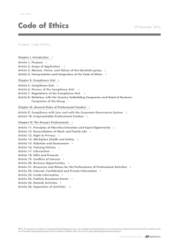 Code of Ethics