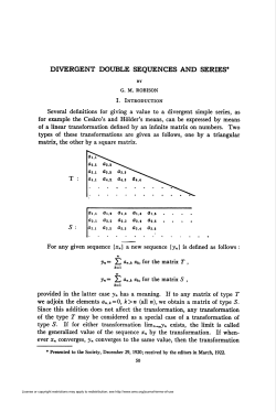 divergent double sequences and series