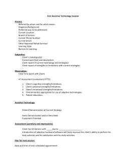 First Assistive Technology Session History