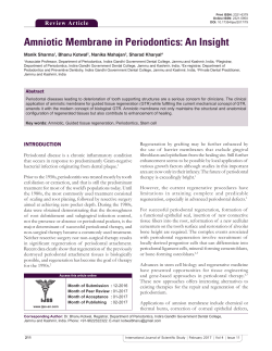 Amniotic Membrane in Periodontics: An Insight