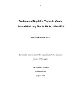 Doubles and Duplicity: Topics in Vienna Around the Long Fin