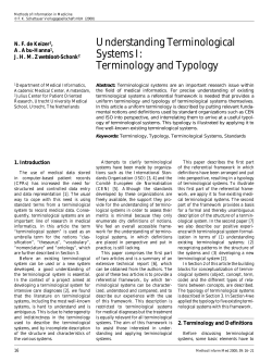 Understanding Terminological Systems I: Terminology - UvA-DARE