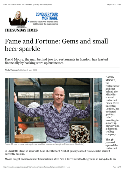 Fame and Fortune: Gems and small beer sparkle