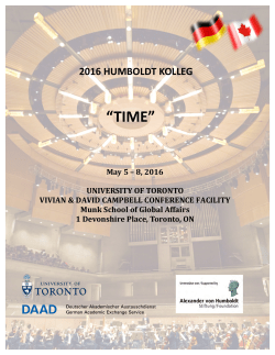 Humboldt-Kolleg "Time"
