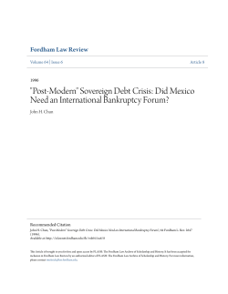 "Post-Modern" Sovereign Debt Crisis: Did Mexico Need an