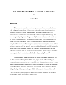 factors driving global economic integration