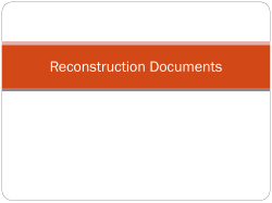Reconstruction Documents