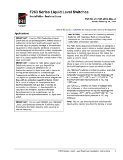 F263 Installation Sheet