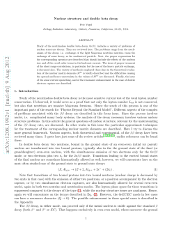 Nuclear structure and double beta decay