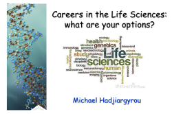 Careers in the Life Sciences: what are your options?