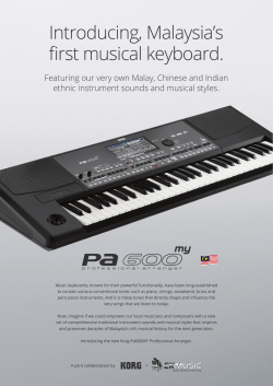 the Korg Pa600MY Professional Arranger