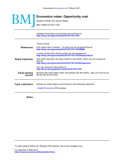 Economics notes: Opportunity cost
