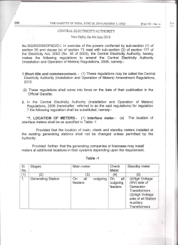 (Installation and Operation of meters