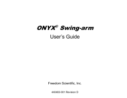 ONYX® Swing-arm - Freedom Scientific