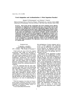 Coral Adaptation and Acclimatization: A Most Ingenious Paradox1
