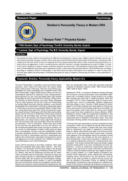 Sheldon`s Personality Theory in Modern ERA