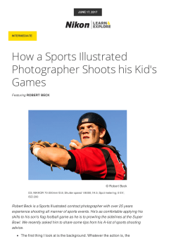 Robert Beck: How a Sports Illustrated Photographer Shoots