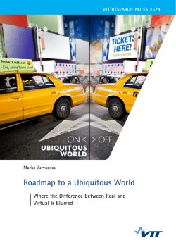 Roadmap to a Ubiquitous World. Where the Difference