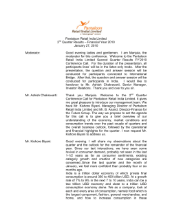 Pantaloon Retail India Limited