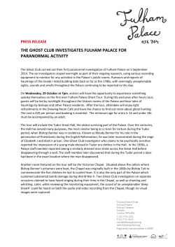 the ghost club investigates fulham palace for paranormal activity