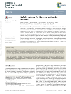 NaCrO2 cathode for high-rate sodium