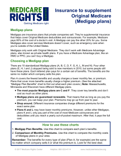 Medigap plans - Medicare Rights Center
