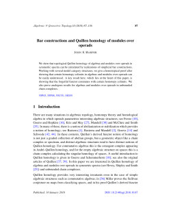 Bar constructions and Quillen homology of modules over operads