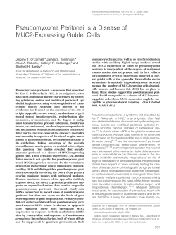 Pseudomyxoma Peritonei Is a Disease of MUC2