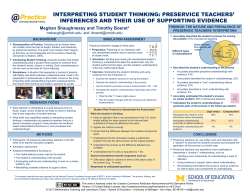interpreting student thinking: preservice teachers` inferences and