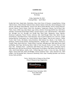CLEARING SALE 34 Old Kapunda Road Nuriootpa Friday