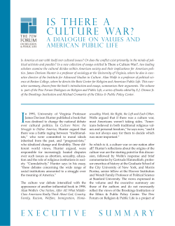 Is There a Culture War? - Pew Forum on Religion and Public Life