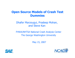 Open Source Models of Crash Test Dummies
