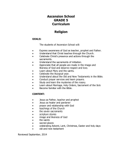 Ascension School GRADE 5 Curriculum Religion