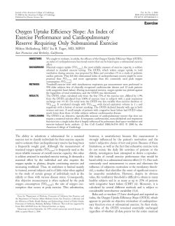 Oxygen uptake efficiency slope: an index of exercise
