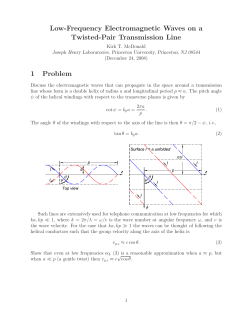 Low-Frequency Electromagnetic Waves on a Twisted