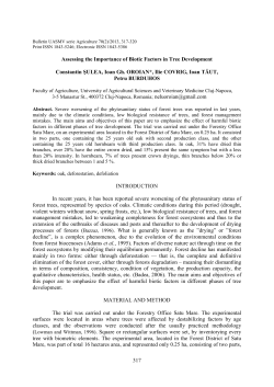 317 Assessing the Importance of Biotic Factors in Tree Development