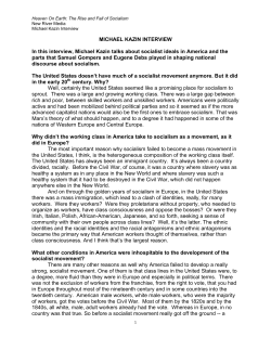 michael kazin - Heaven on Earth