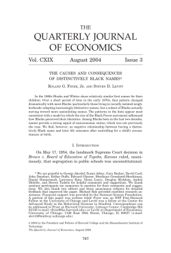 quarterly journal of economics - Price Theory
