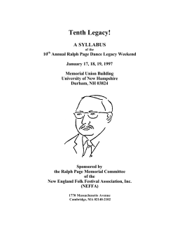 Tenth Legacy! - UNH Library - University of New Hampshire