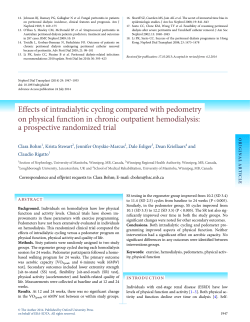 Effects of intradialytic cycling compared with pedometry on physical