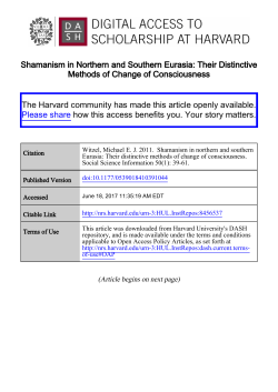 Shamanism in Northern and Southern Eurasia: Their Distinctive