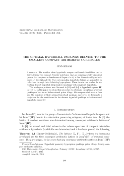 The Optimal Hyperball Packings Related to the Smallest Compact