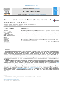 Mobile phones in the classroom: Preservice teachers answer the call