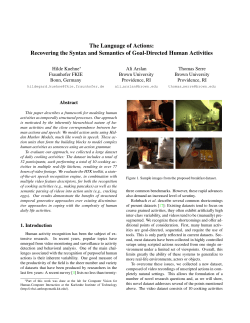 The Language of Actions: Recovering the Syntax and