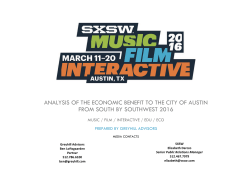 2016 SXSW Economic Impact Analysis